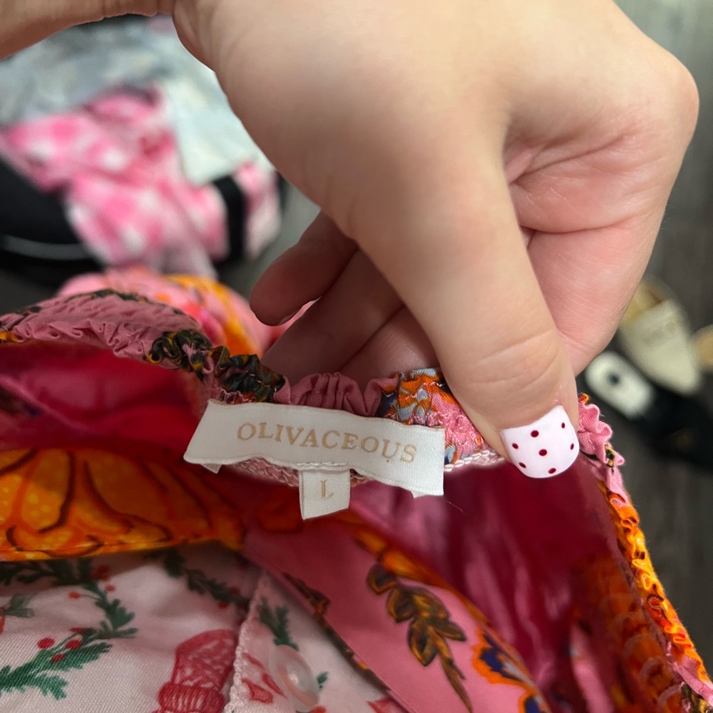 Olivaceous Pink and Orange Floral Mini Dress - Picture 4 of 5